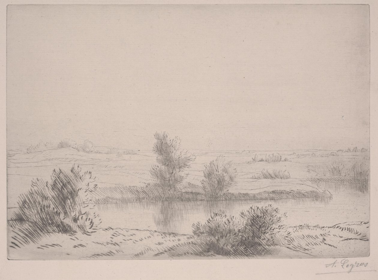 沼泽（蚀刻） 作者 阿方斯·莱格罗斯（Alphonse Legros）