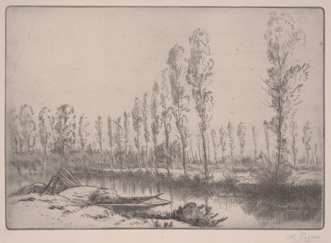 Les Tourbieres：在亚眠附近（蚀刻） 作者 阿方斯·莱格罗斯（Alphonse Legros）