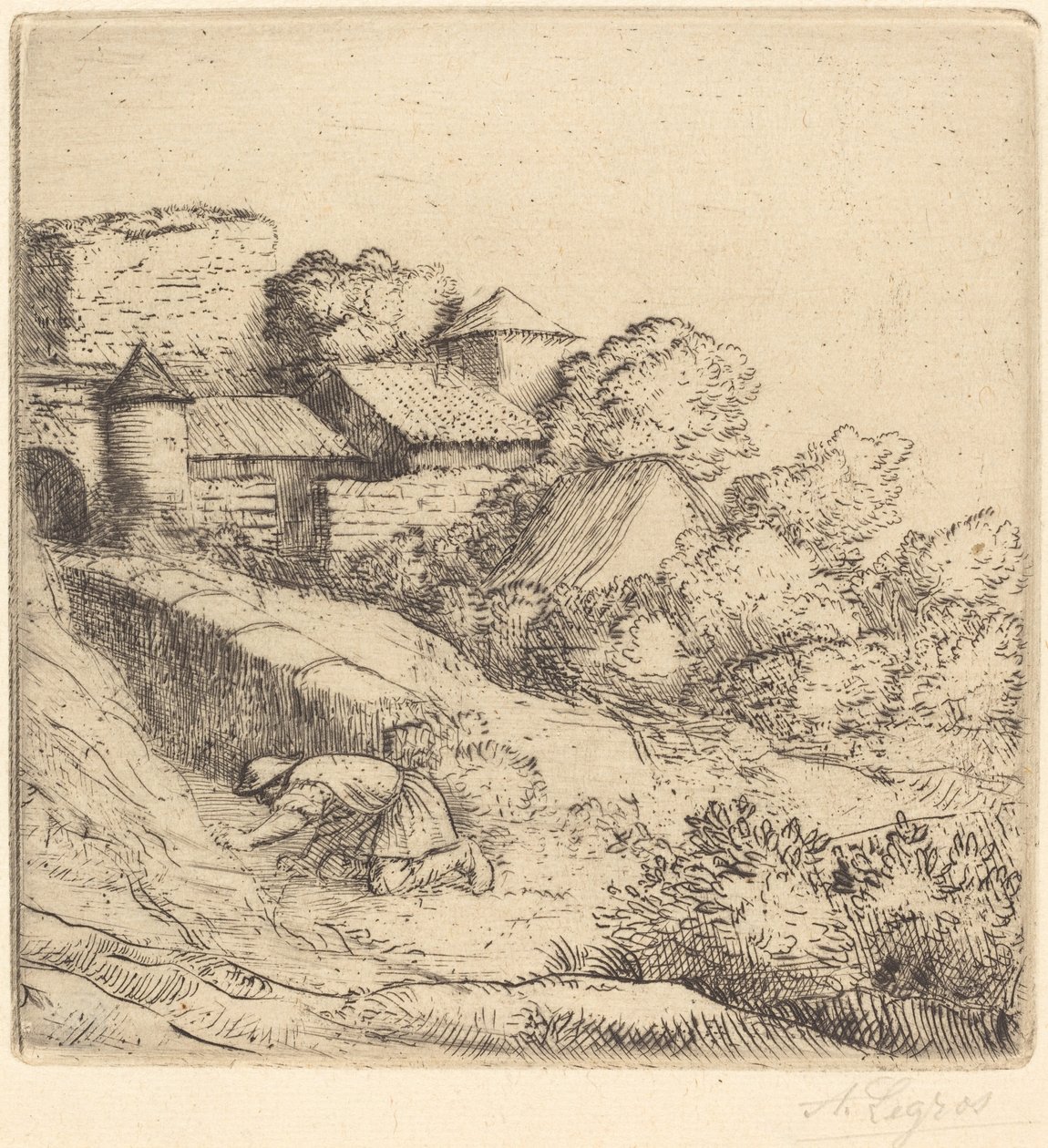 小草的燃烧器 作者 阿方斯·莱格罗斯（Alphonse Legros）