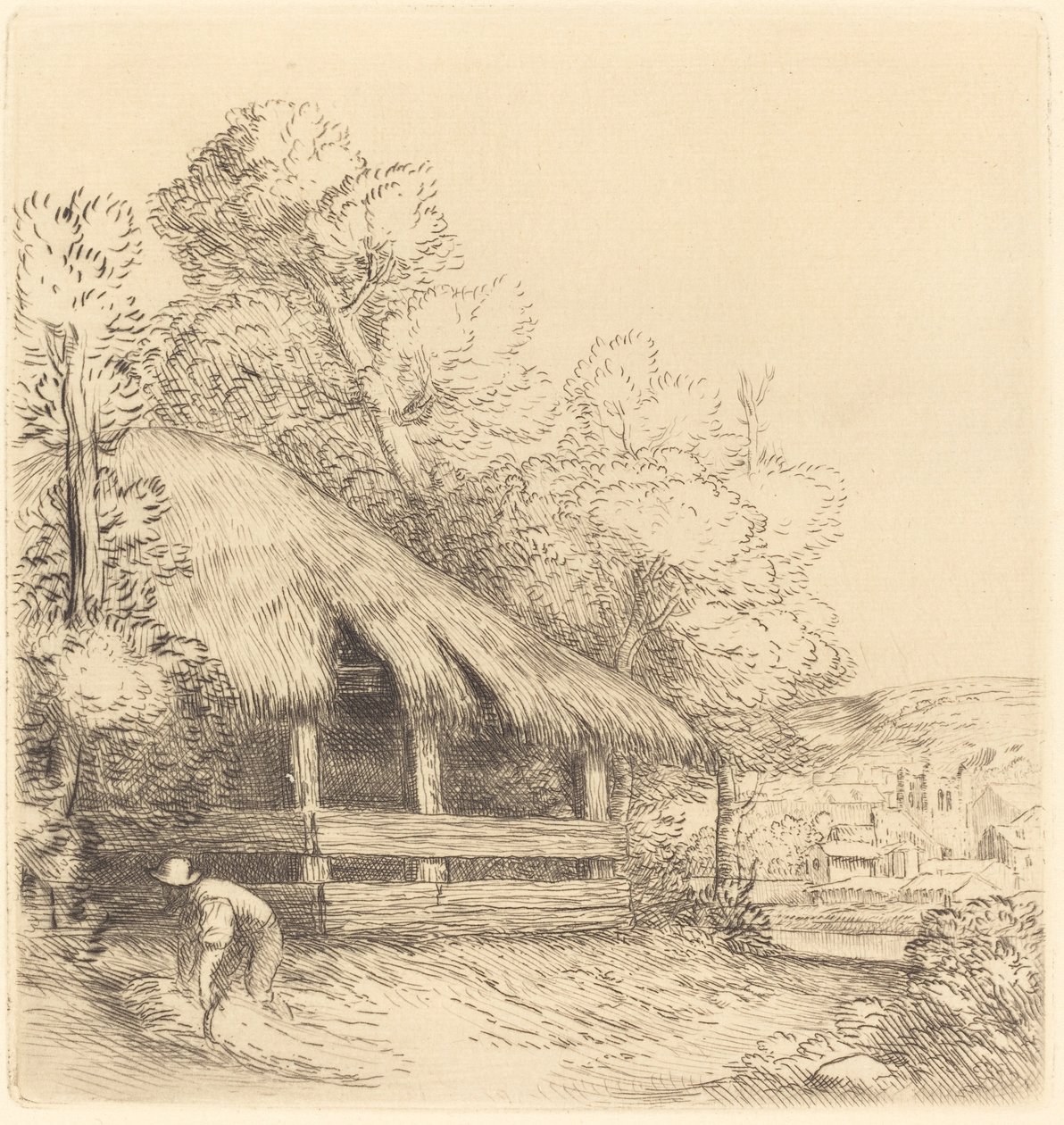 小庇护所（Le petit hangar） 作者 阿方斯·莱格罗斯（Alphonse Legros）