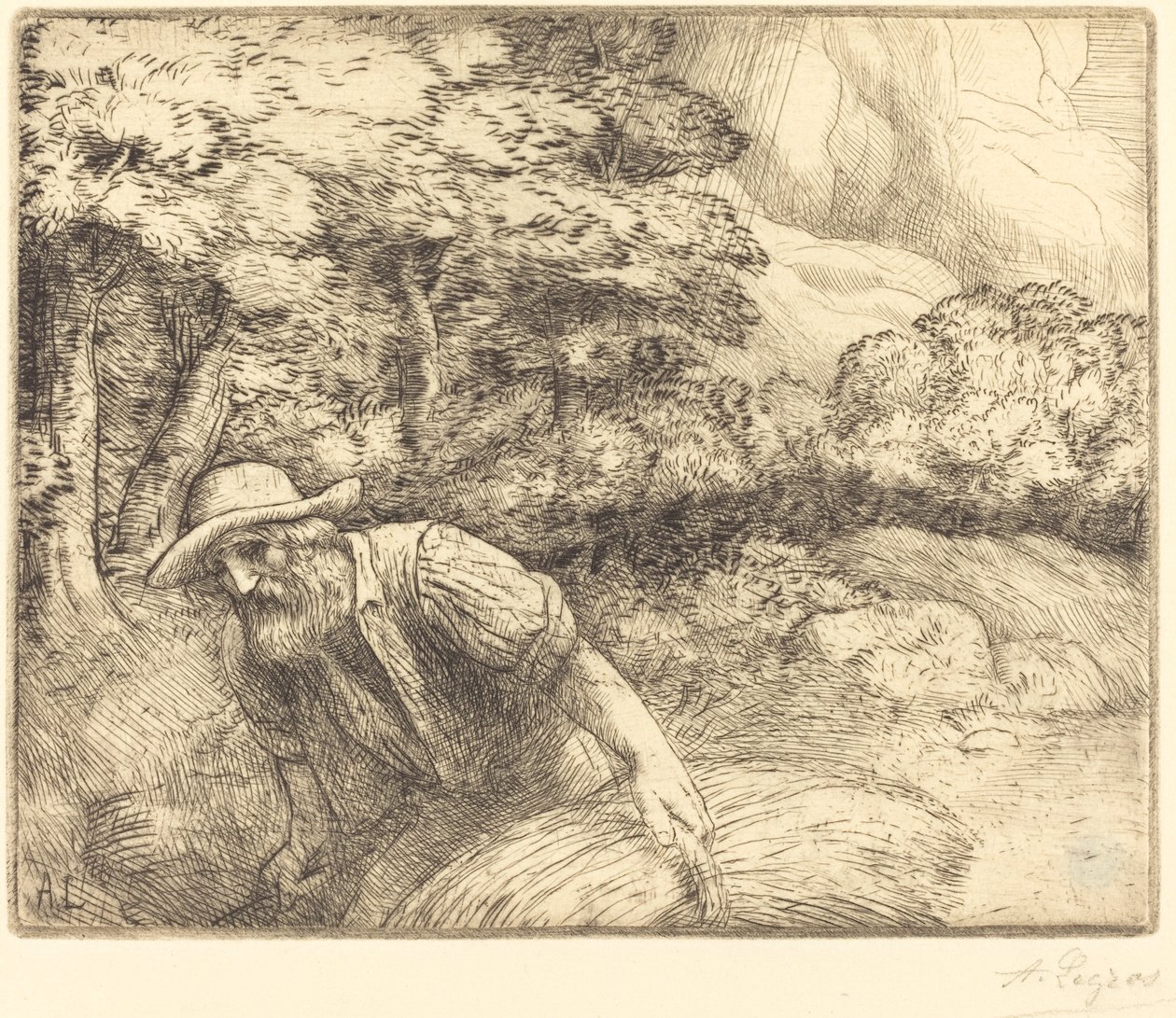 人工觅食 作者 阿方斯·莱格罗斯（Alphonse Legros）