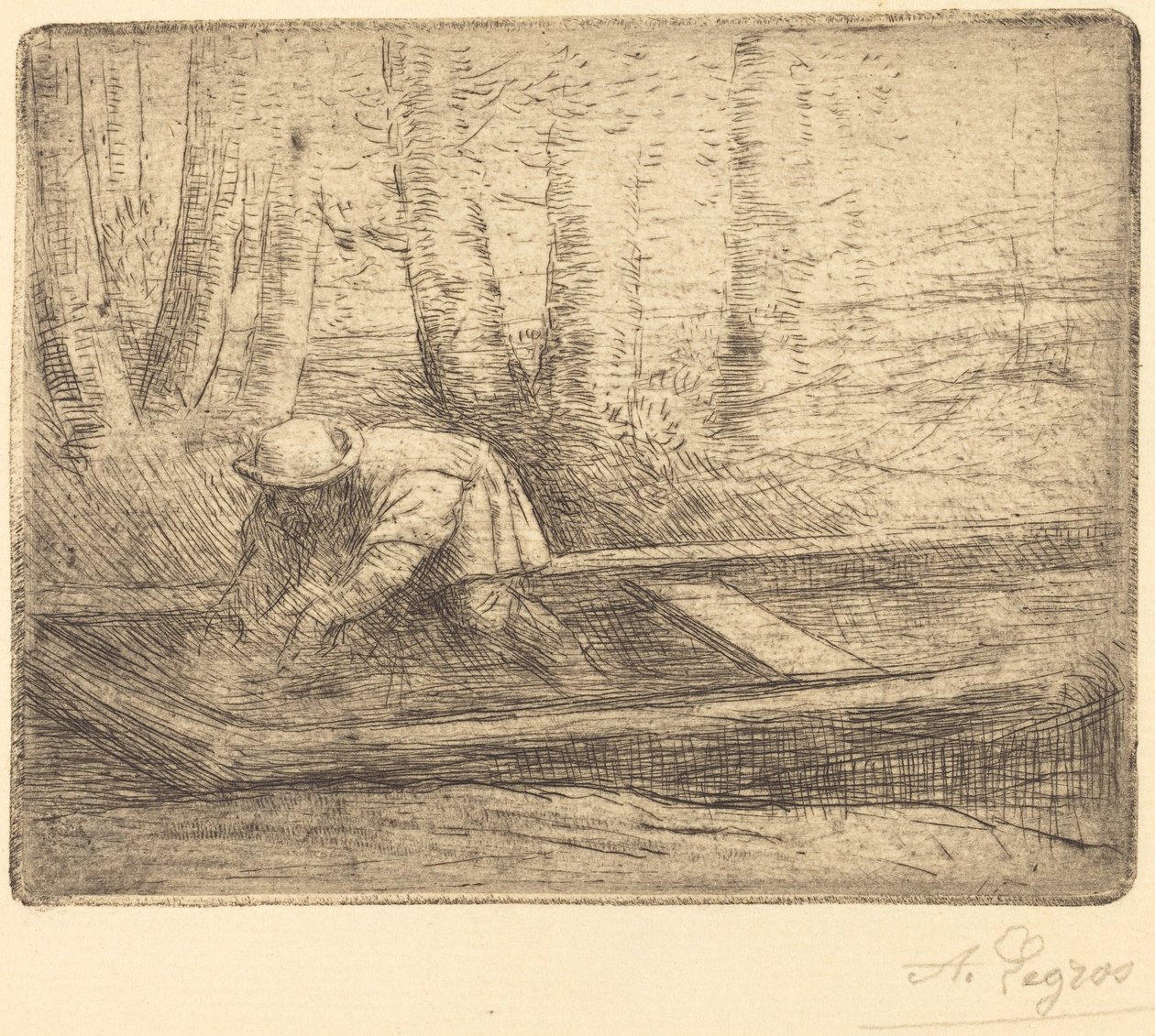 男子在蓬特 作者 阿方斯·莱格罗斯（Alphonse Legros）