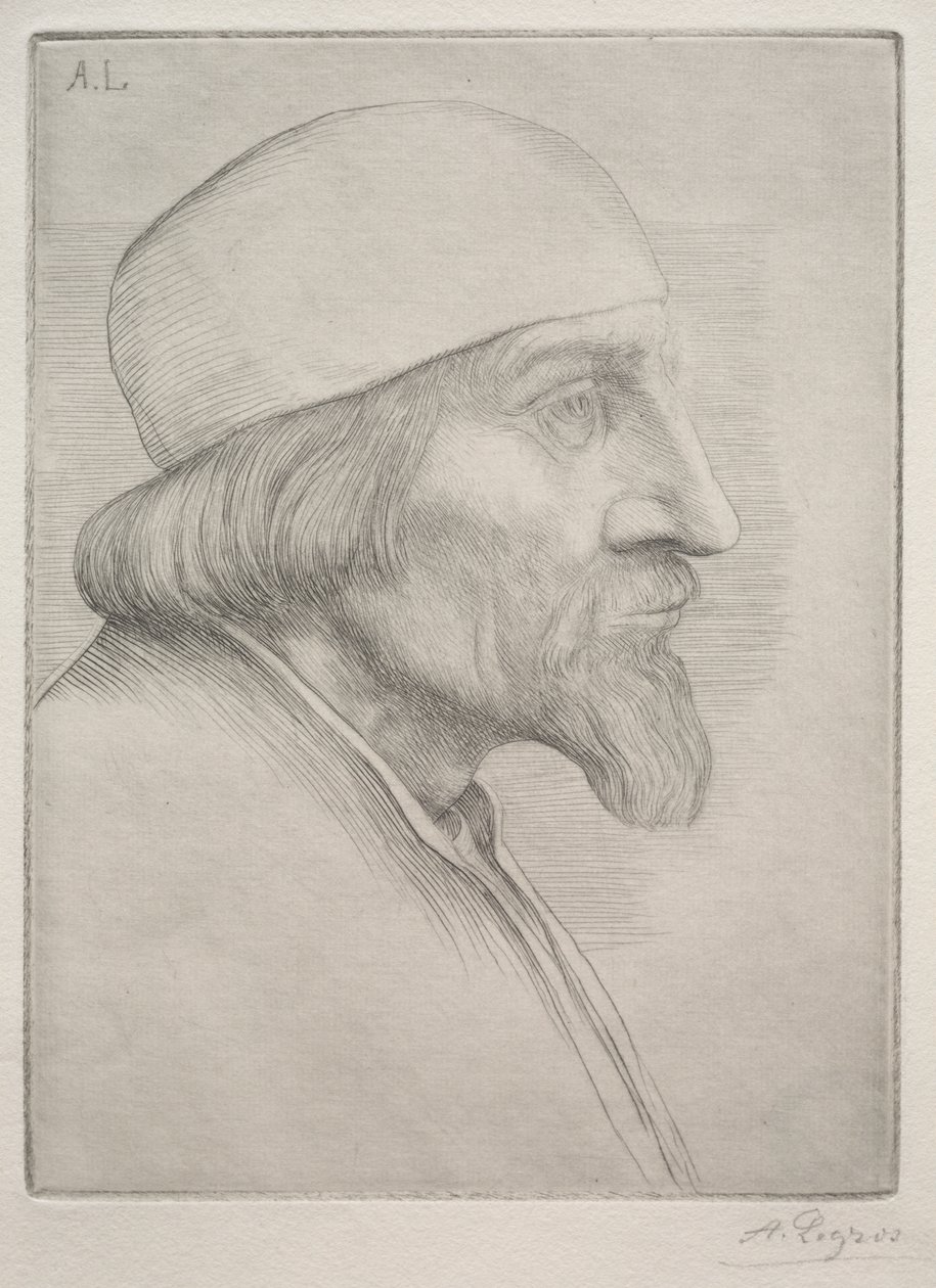 戴头巾的男人 作者 阿方斯·莱格罗斯（Alphonse Legros）