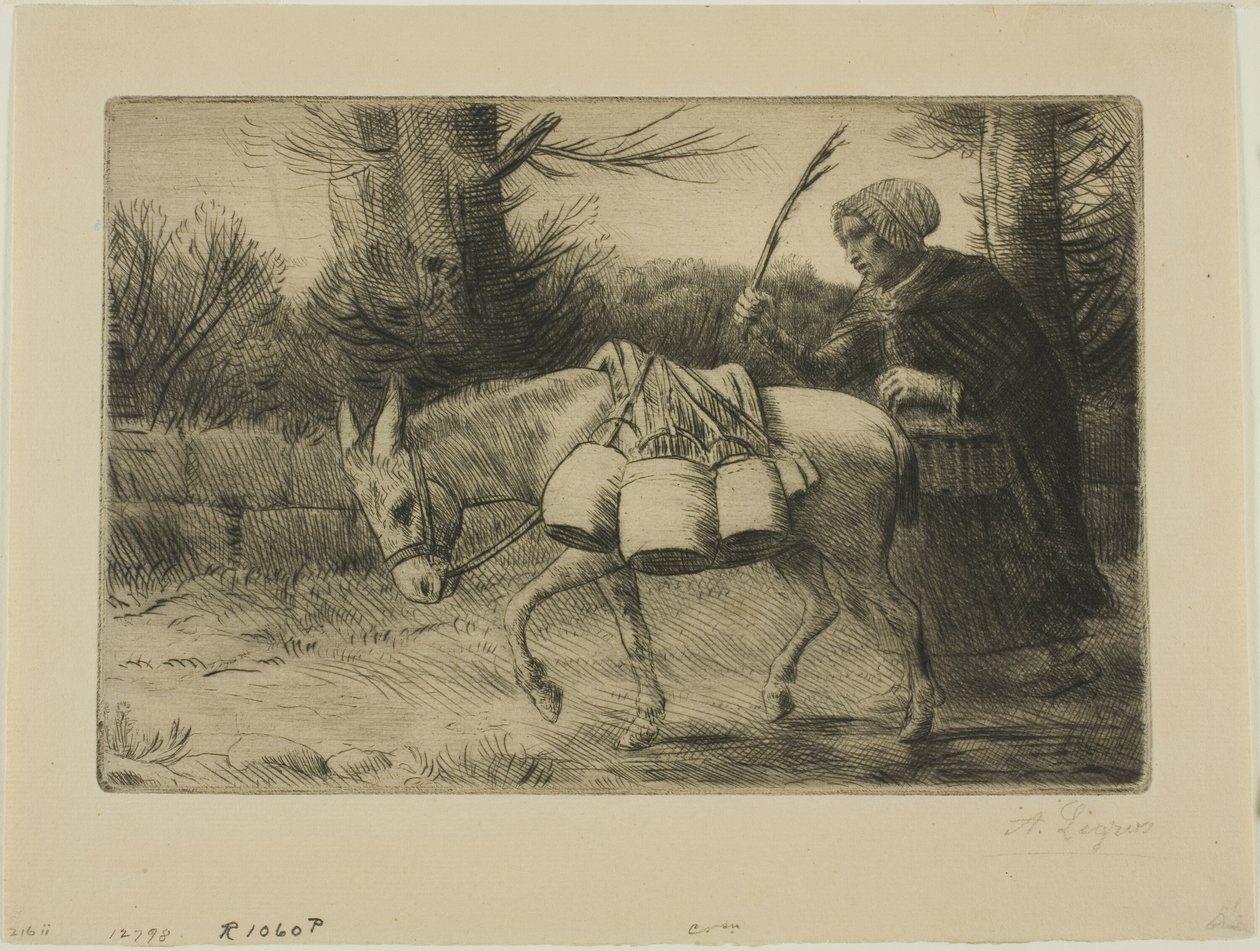 挤奶女工 作者 阿方斯·莱格罗斯（Alphonse Legros）