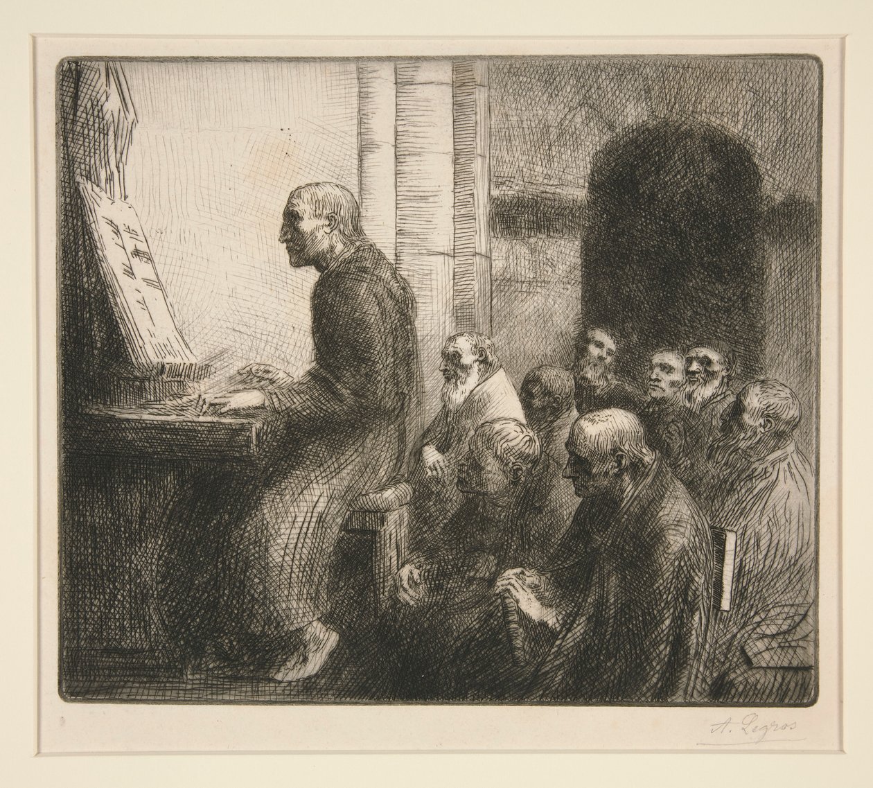 在教堂弹风琴的僧侣（Moine Jouant de L 作者 阿方斯·莱格罗斯（Alphonse Legros）