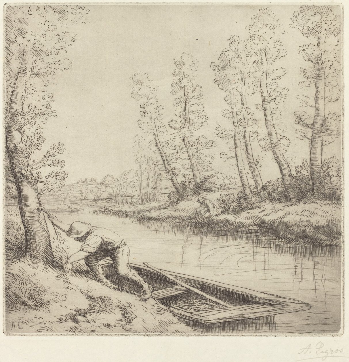 河畔的早晨 作者 阿方斯·莱格罗斯（Alphonse Legros）