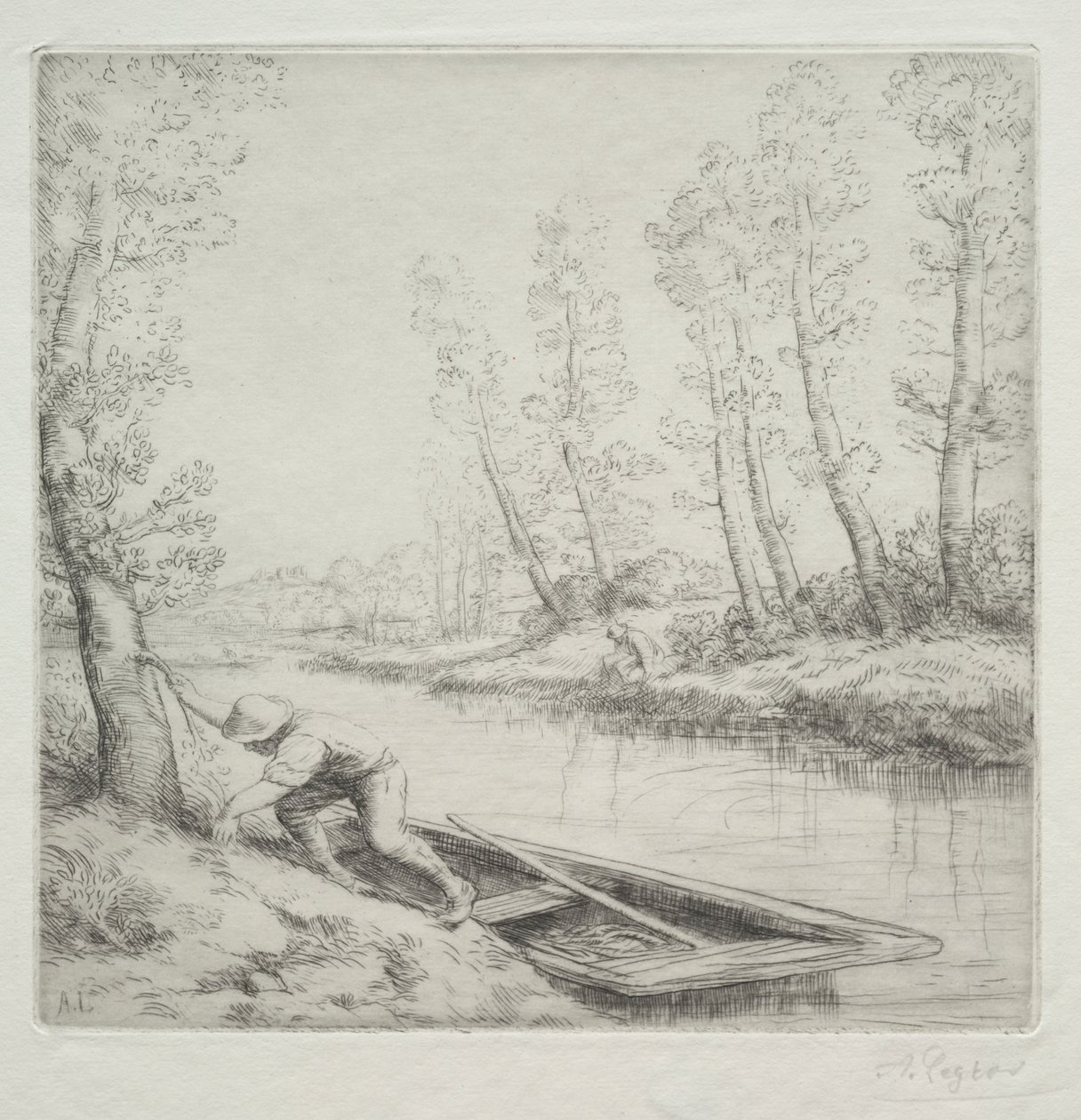 河上的早晨 作者 阿方斯·莱格罗斯（Alphonse Legros）