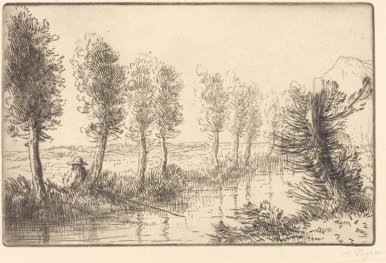 磨坊附近 作者 阿方斯·莱格罗斯（Alphonse Legros）