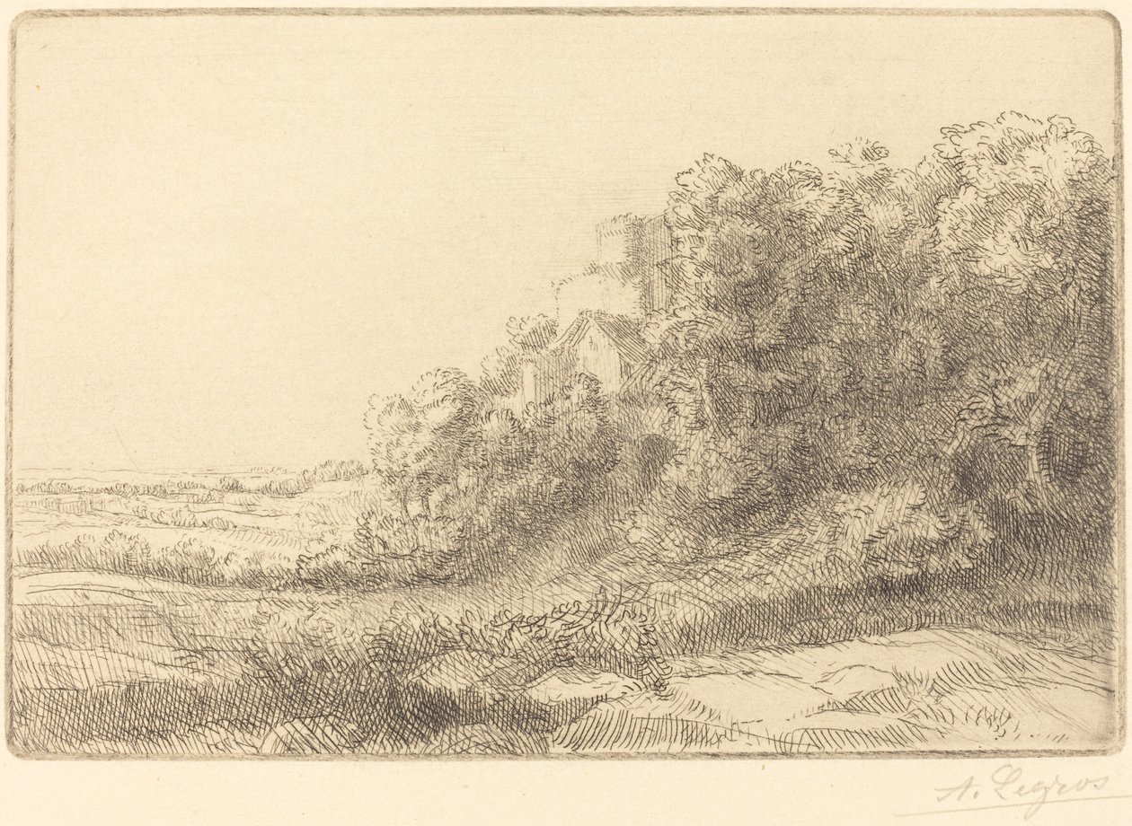 古老的城堡 一个古老的城堡。 作者 阿方斯·莱格罗斯（Alphonse Legros）