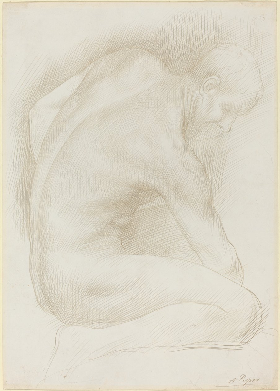 老人。 作者 阿方斯·莱格罗斯（Alphonse Legros）