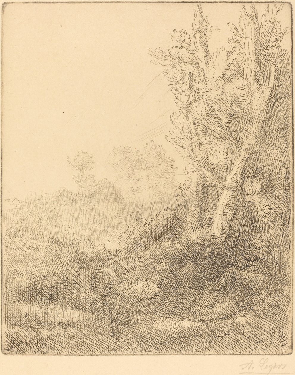 老村庄 Ville vieille。 作者 阿方斯·莱格罗斯（Alphonse Legros）