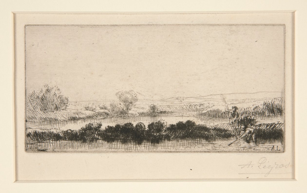 Paysage de Tourbieres：图尔比耶乡村：在沼泽中 作者 阿方斯·莱格罗斯（Alphonse Legros）