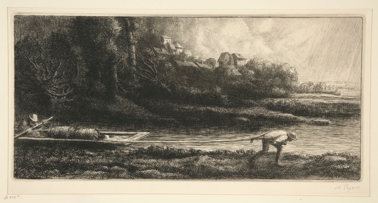 乘船观景 作者 阿方斯·莱格罗斯（Alphonse Legros）