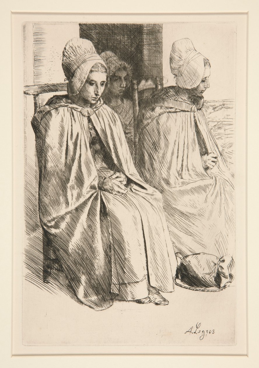 Paysannes des Environe de Boulogne（布洛涅附近的农妇） 作者 阿方斯·莱格罗斯（Alphonse Legros）
