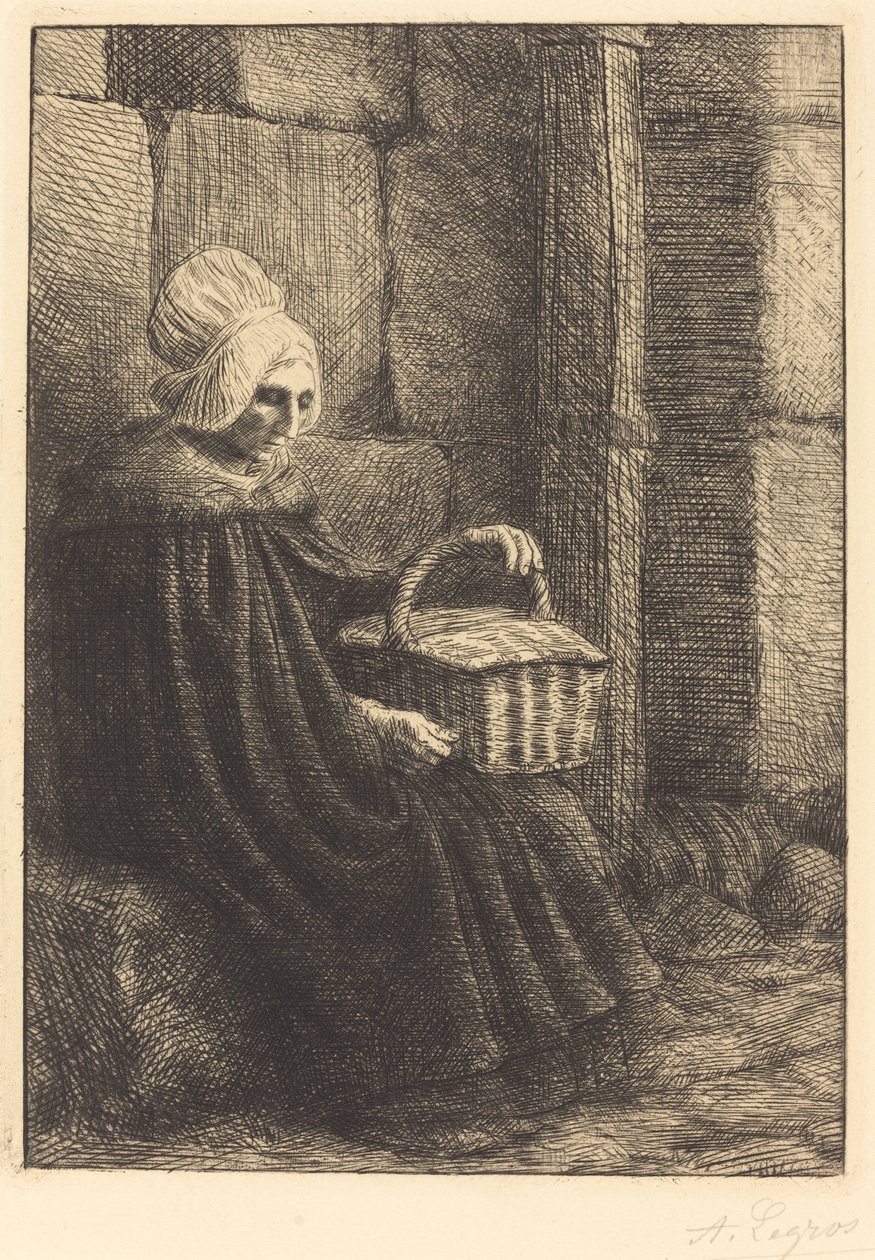 布洛涅农妇 (Paysanne des environs de Boulogne dite La femme au panier) 作者 阿方斯·莱格罗斯（Alphonse Legros）
