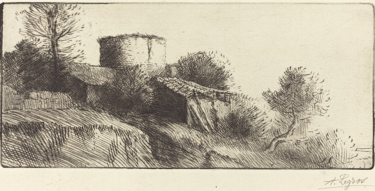 鸽子塔(La tour aux pigeons) 作者 阿方斯·莱格罗斯（Alphonse Legros）