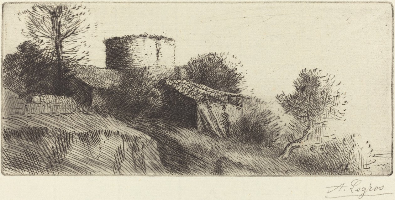 鸽子塔 La tour aux pigeons. 作者 阿方斯·莱格罗斯（Alphonse Legros）