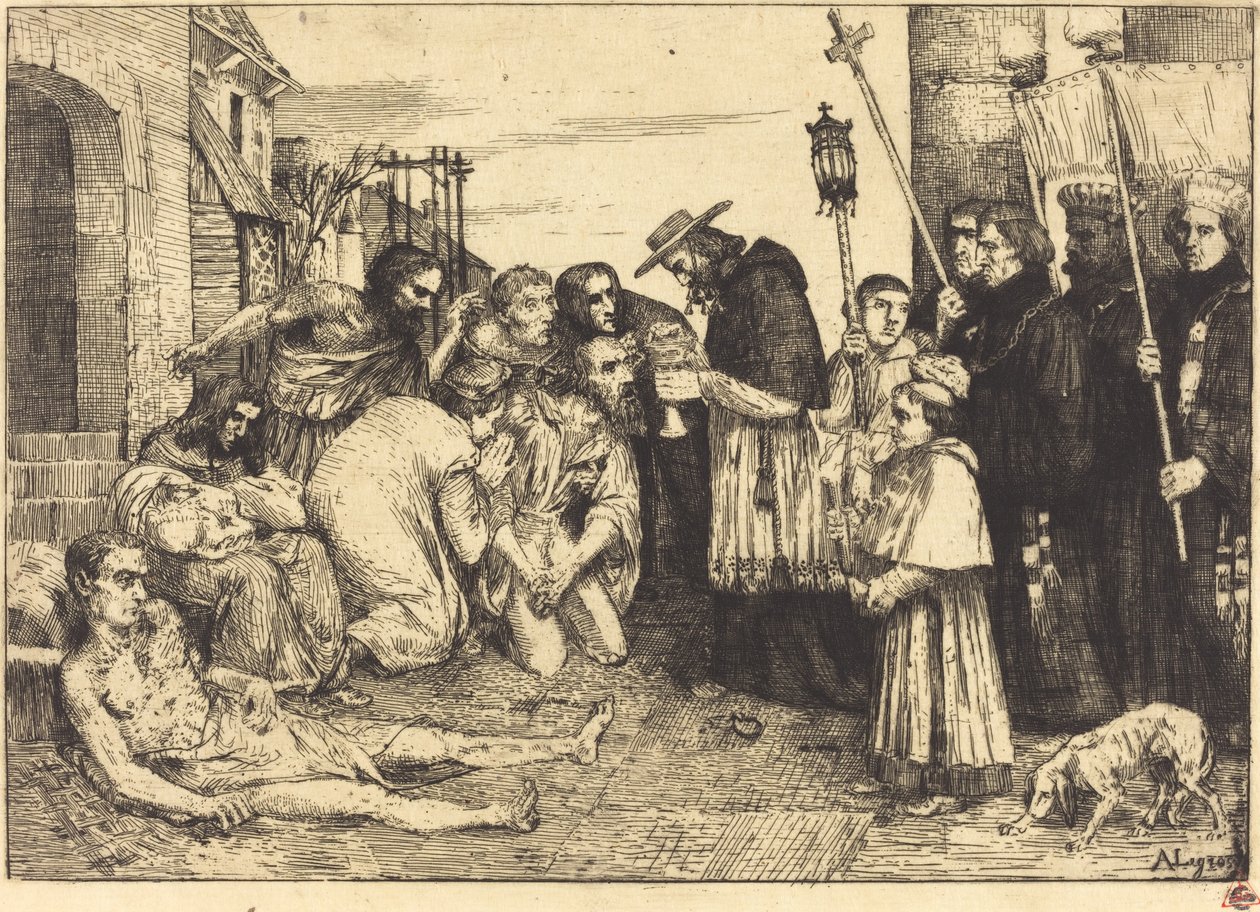 罗马鼠疫受害者 作者 阿方斯·莱格罗斯（Alphonse Legros）