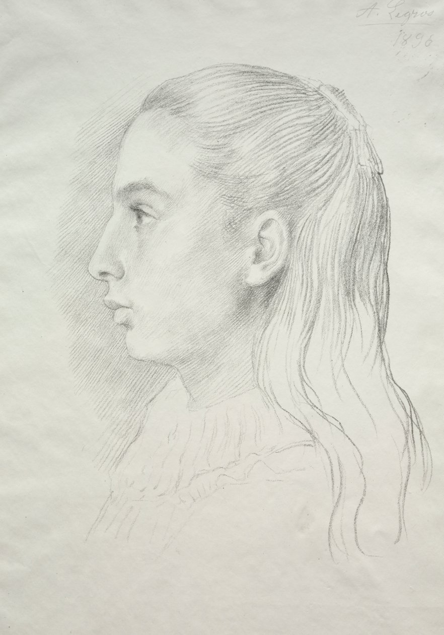 诺拉-E.小姐肖像莱格罗斯 作者 阿方斯·莱格罗斯（Alphonse Legros）