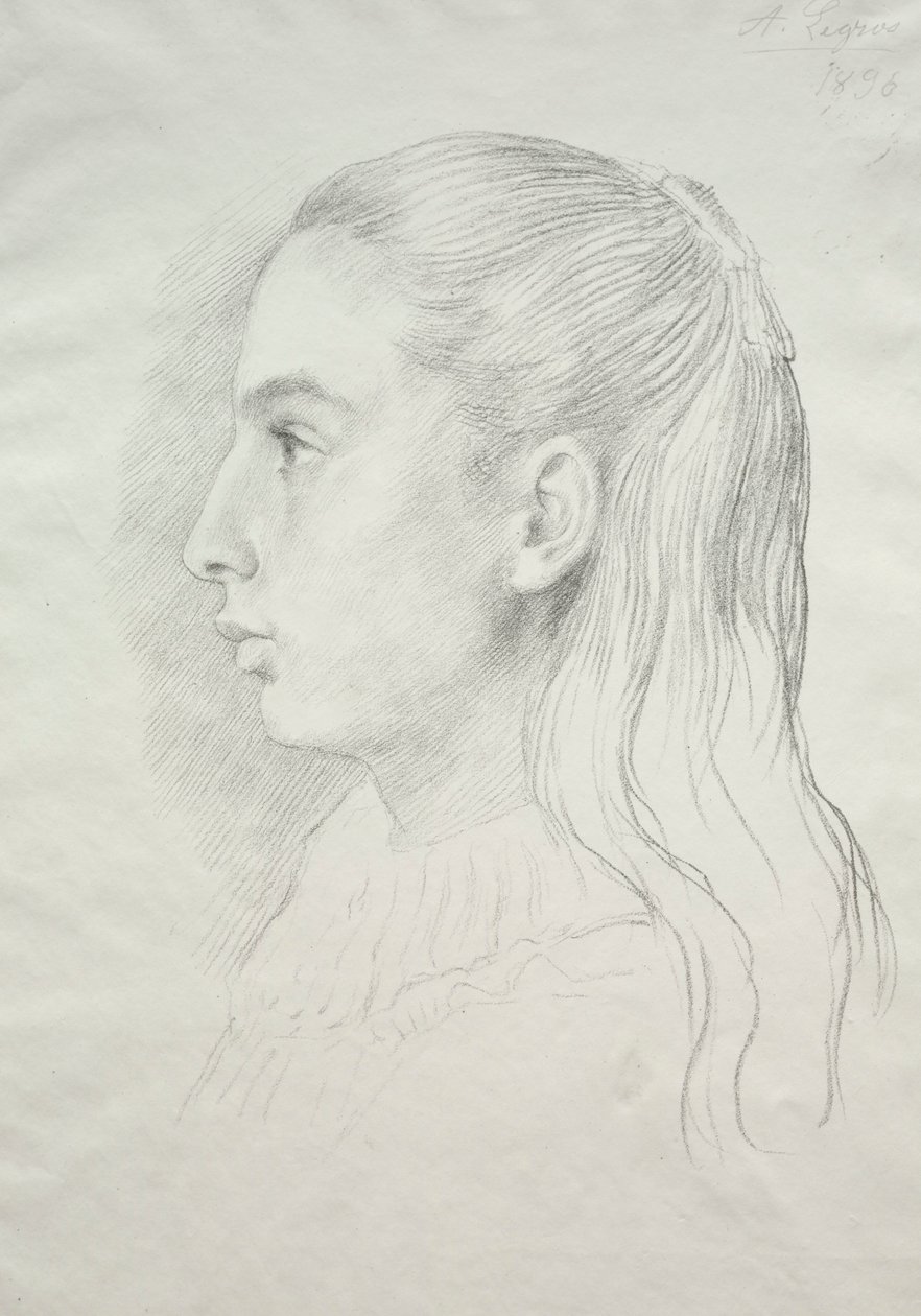 娜拉·E·莱格罗斯小姐的画像，1896年。 作者 阿方斯·莱格罗斯（Alphonse Legros）