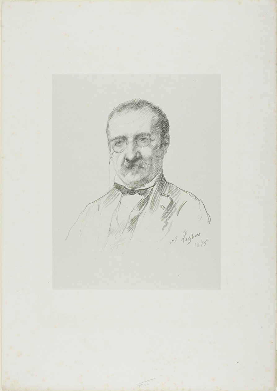 尚弗勒里肖像 作者 阿方斯·莱格罗斯（Alphonse Legros）