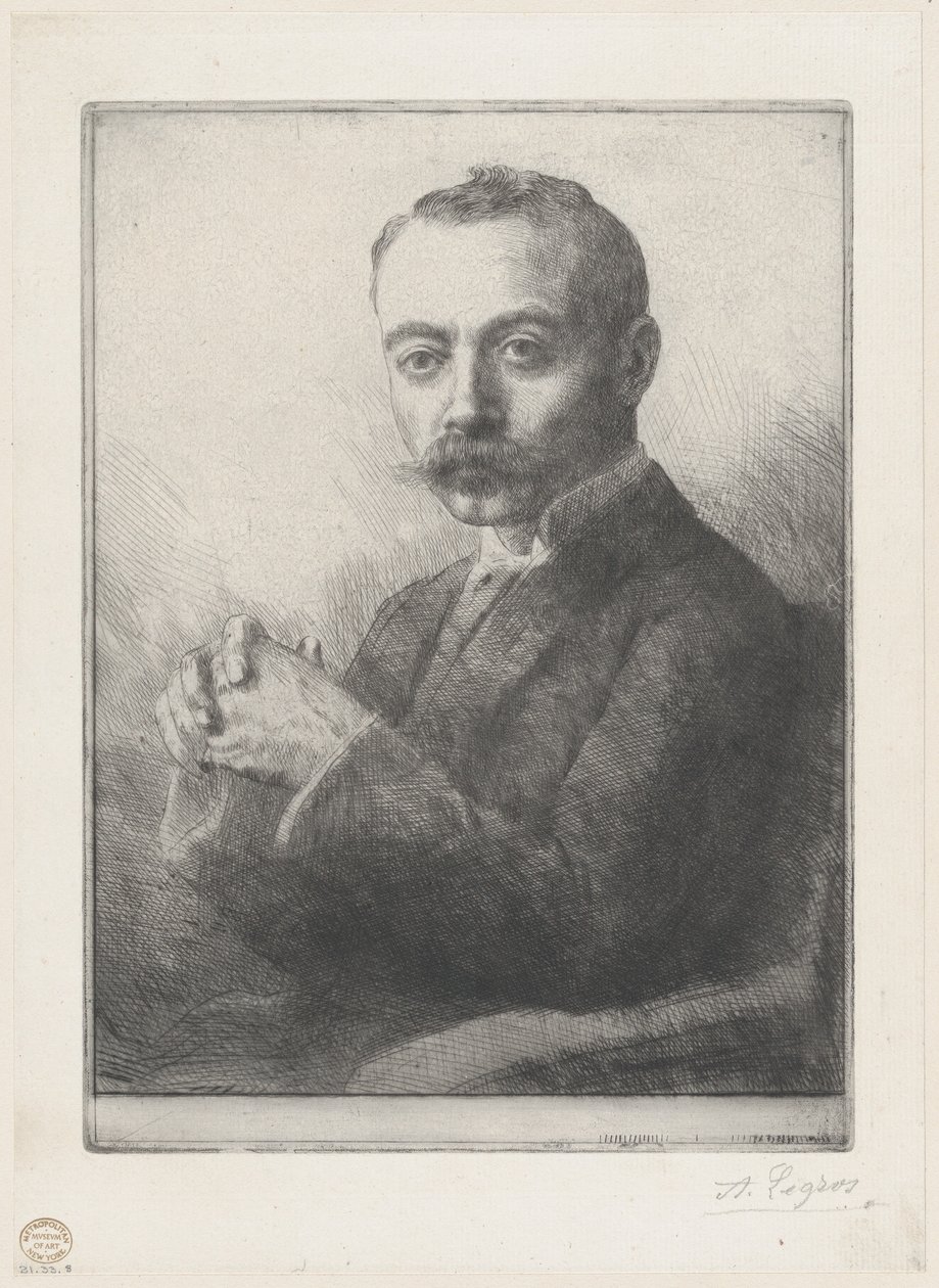 爱德华-D-亚当斯的画像，1892年。 作者 阿方斯·莱格罗斯（Alphonse Legros）