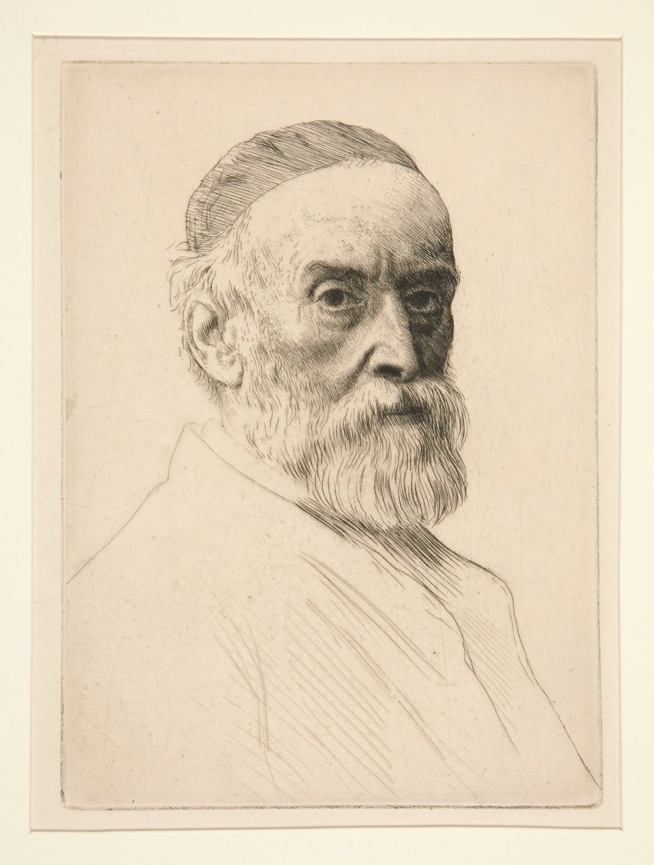 G.F. Watts 肖像（R.A.） 作者 阿方斯·莱格罗斯（Alphonse Legros）