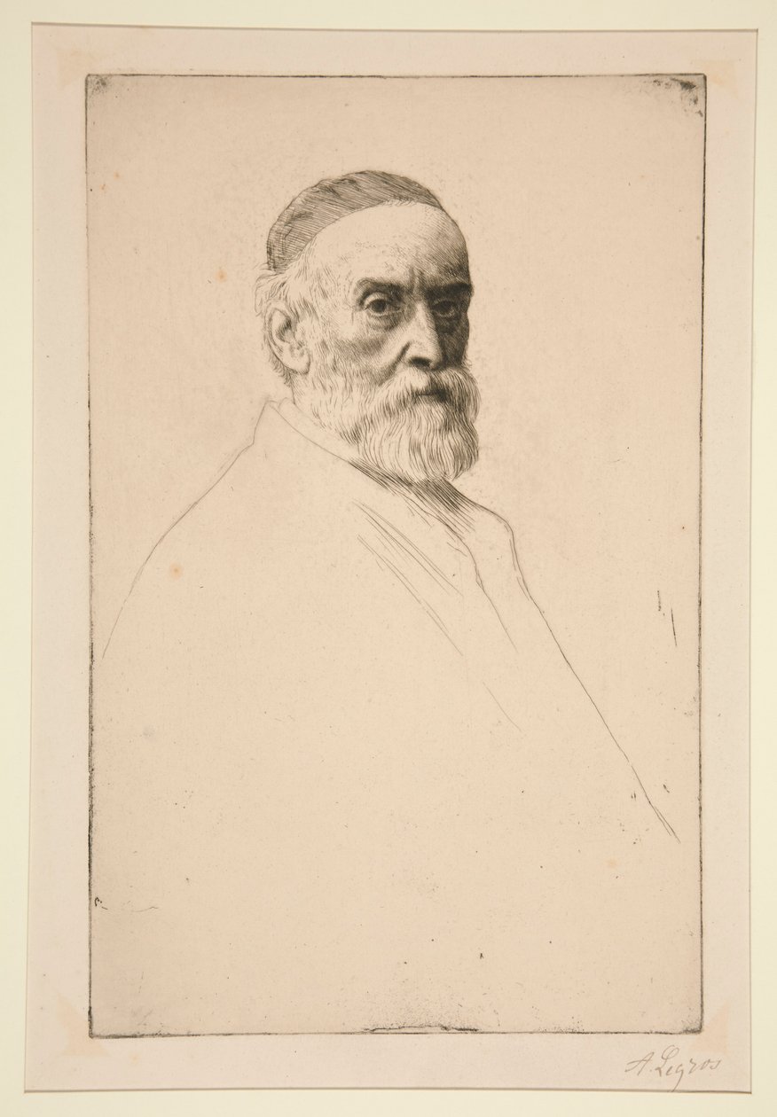 G.F. 沃茨肖像，R.A. 作者 阿方斯·莱格罗斯（Alphonse Legros）