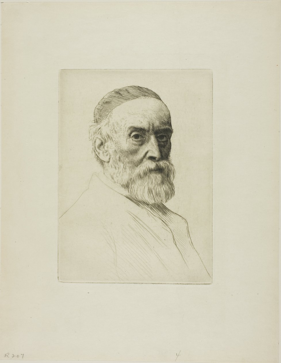 G. F. 沃茨肖像，R.A. 作者 阿方斯·莱格罗斯（Alphonse Legros）