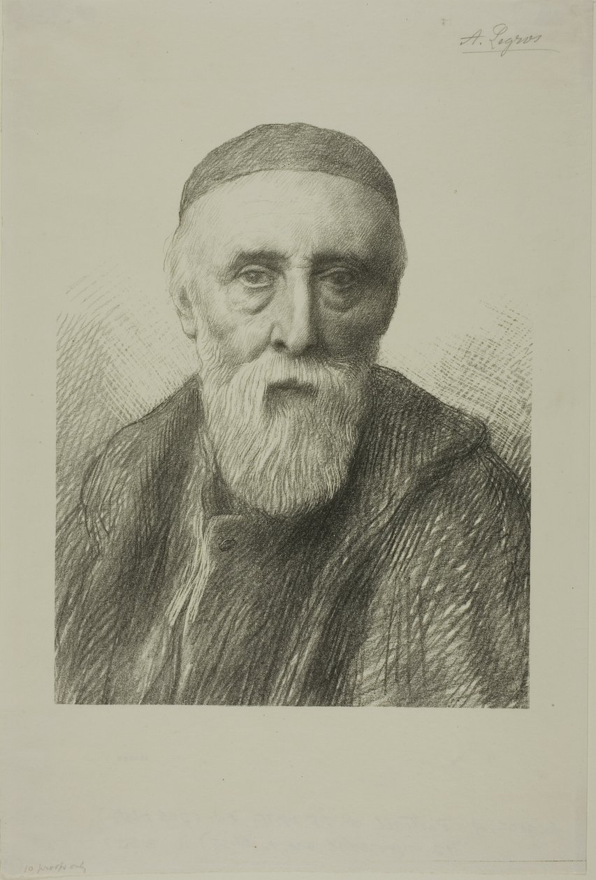 G.F.沃茨肖像，R.A.，第二版 作者 阿方斯·莱格罗斯（Alphonse Legros）