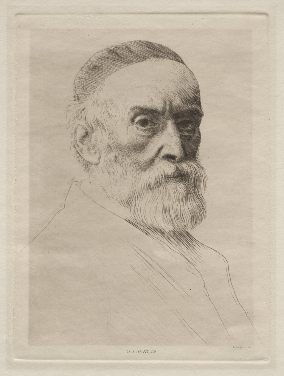 乔治-弗雷德里克-瓦兹肖像 作者 阿方斯·莱格罗斯（Alphonse Legros）