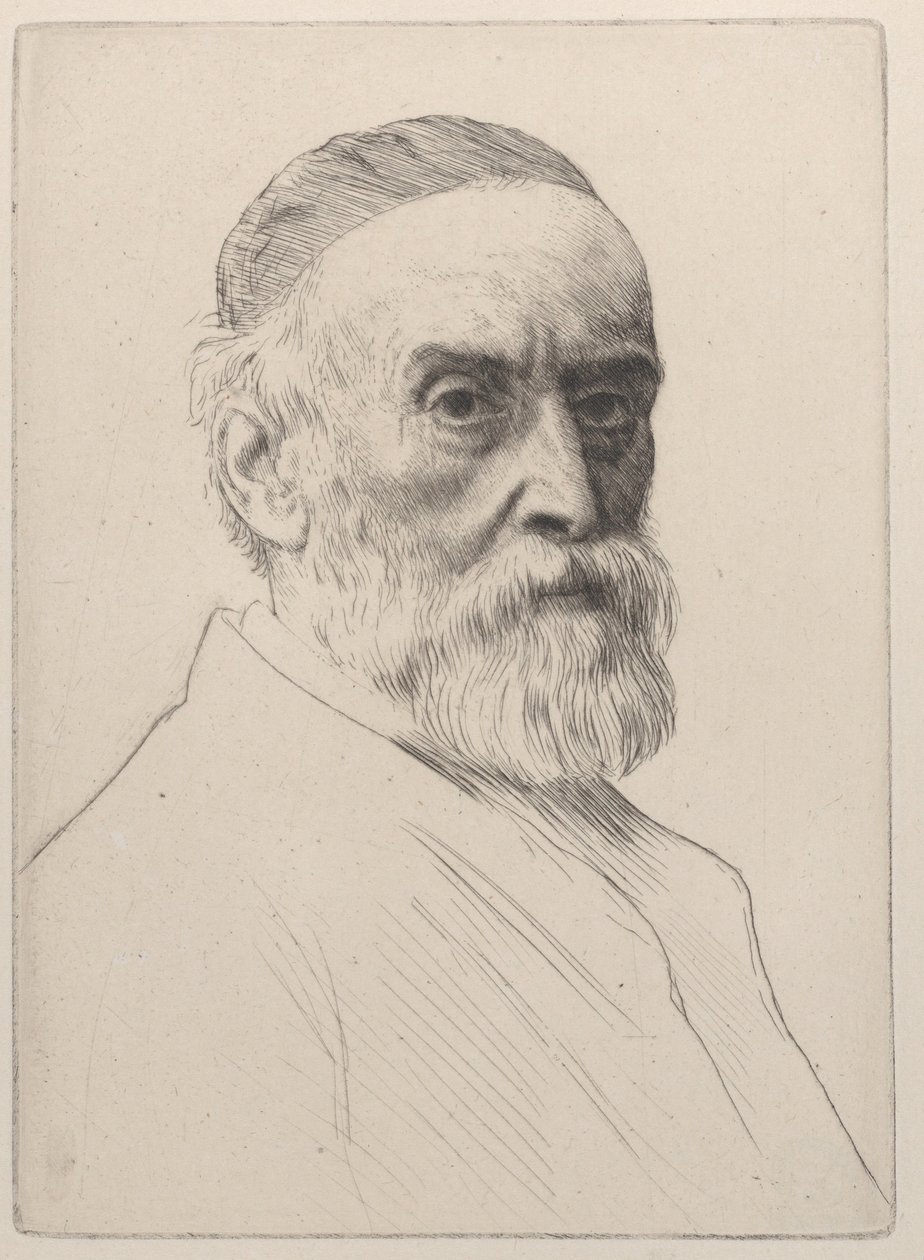 乔治-弗雷德里克-瓦茨的肖像，1879年。 作者 阿方斯·莱格罗斯（Alphonse Legros）