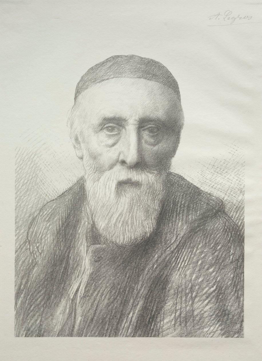 乔治・弗雷德里克・瓦特画象第2个板材。 作者 阿方斯·莱格罗斯（Alphonse Legros）