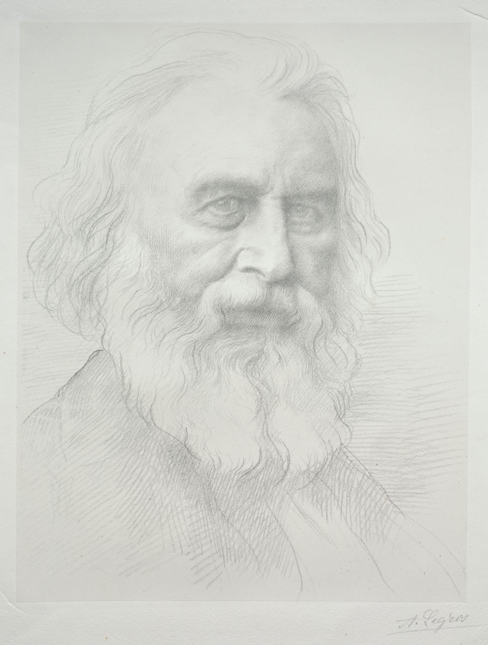 亨利·沃兹沃思·朗费罗第二板的画像。 作者 阿方斯·莱格罗斯（Alphonse Legros）