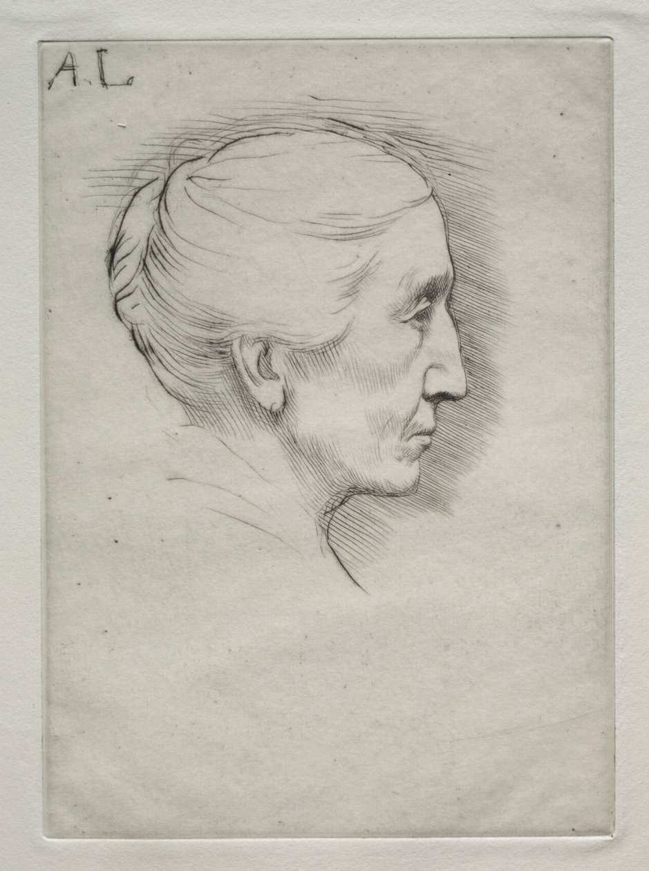 Mme的肖像。艾米莉·休斯（Emily Hughes）第1板。 作者 阿方斯·莱格罗斯（Alphonse Legros）