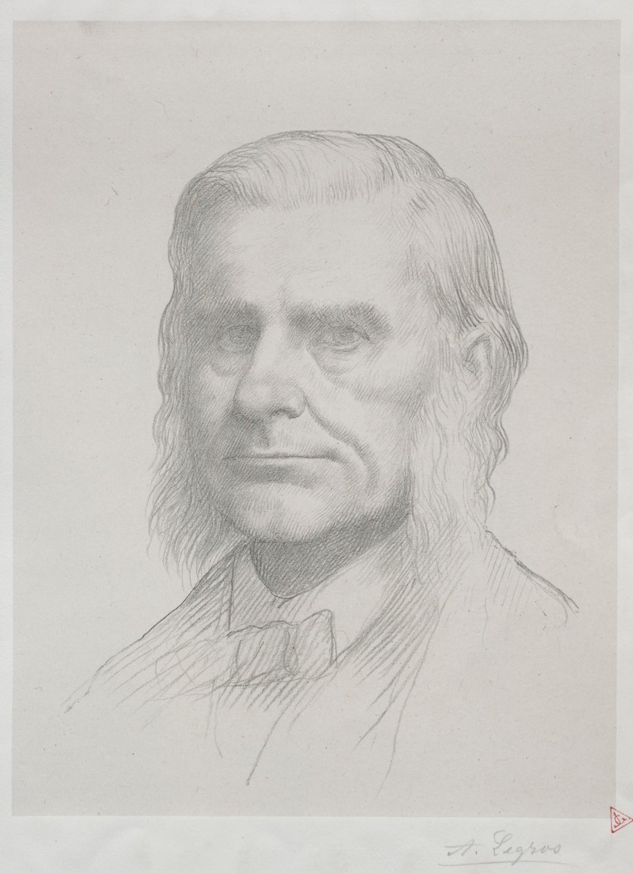 托马斯·赫x黎画像第二版。 作者 阿方斯·莱格罗斯（Alphonse Legros）