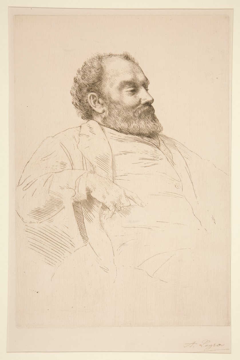 瓦尔-普林塞普肖像，R.A. 作者 阿方斯·莱格罗斯（Alphonse Legros）