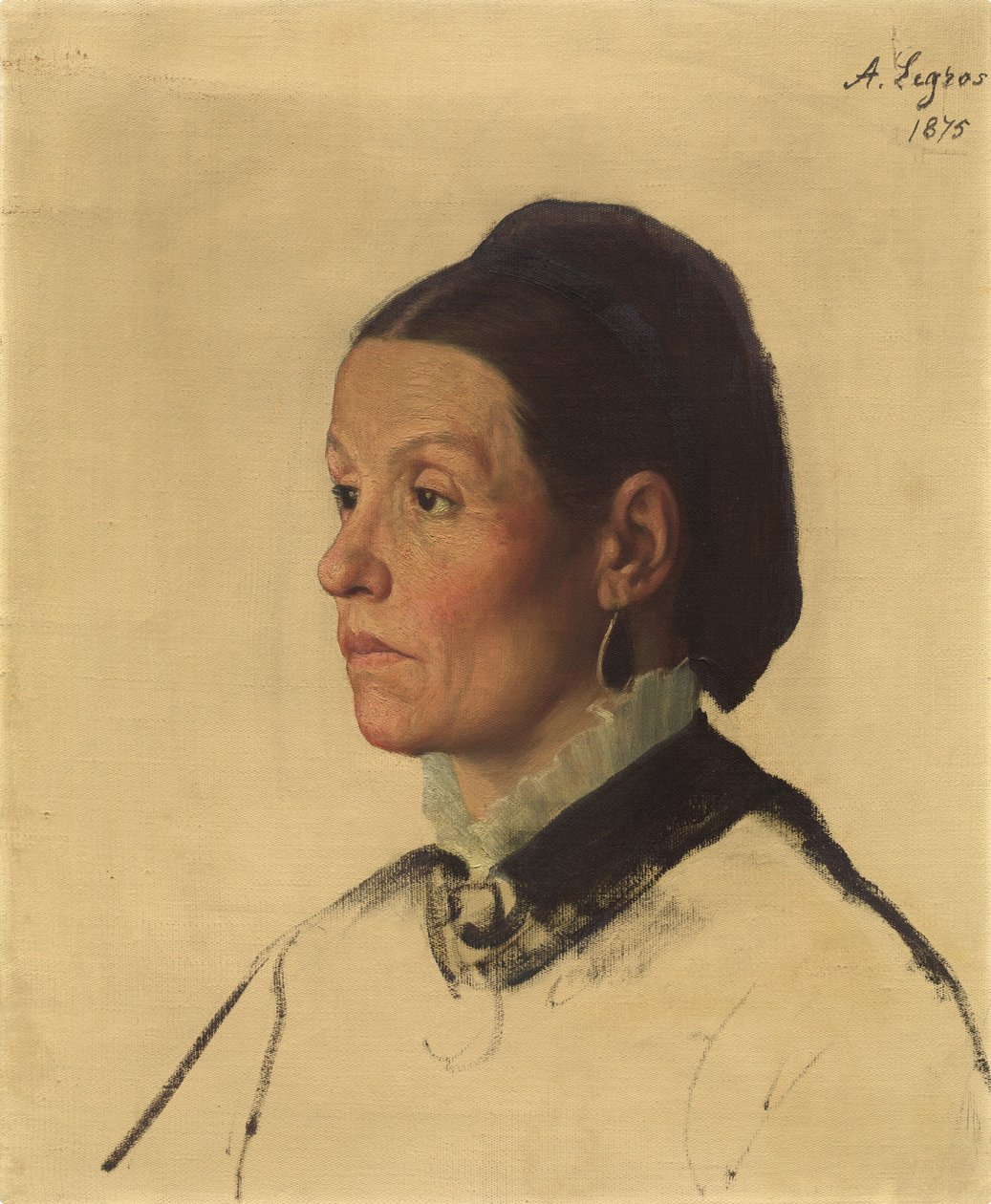 一个女人的画像 作者 阿方斯·莱格罗斯（Alphonse Legros）