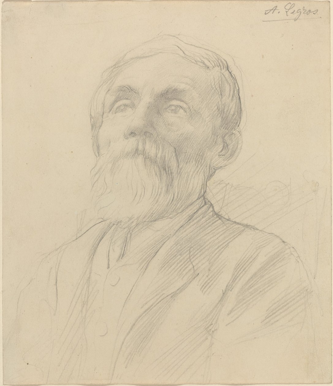 一个老人的画像。 作者 阿方斯·莱格罗斯（Alphonse Legros）