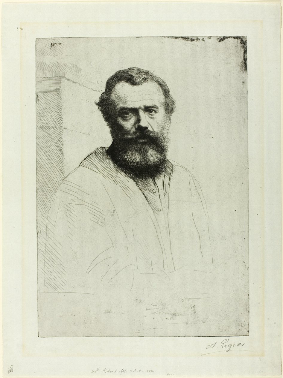 艺术家肖像 作者 阿方斯·莱格罗斯（Alphonse Legros）