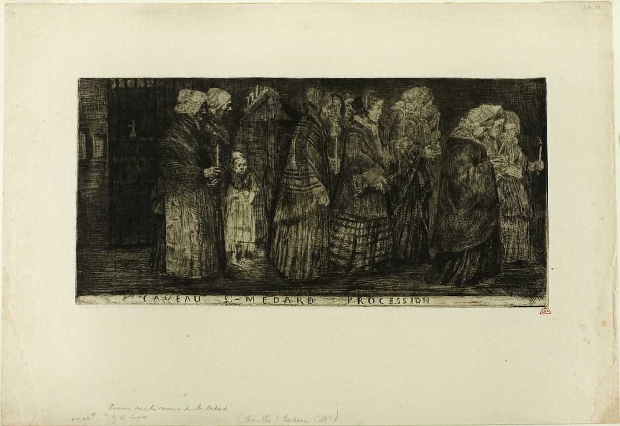 圣梅达尔墓穴游行 作者 阿方斯·莱格罗斯（Alphonse Legros）