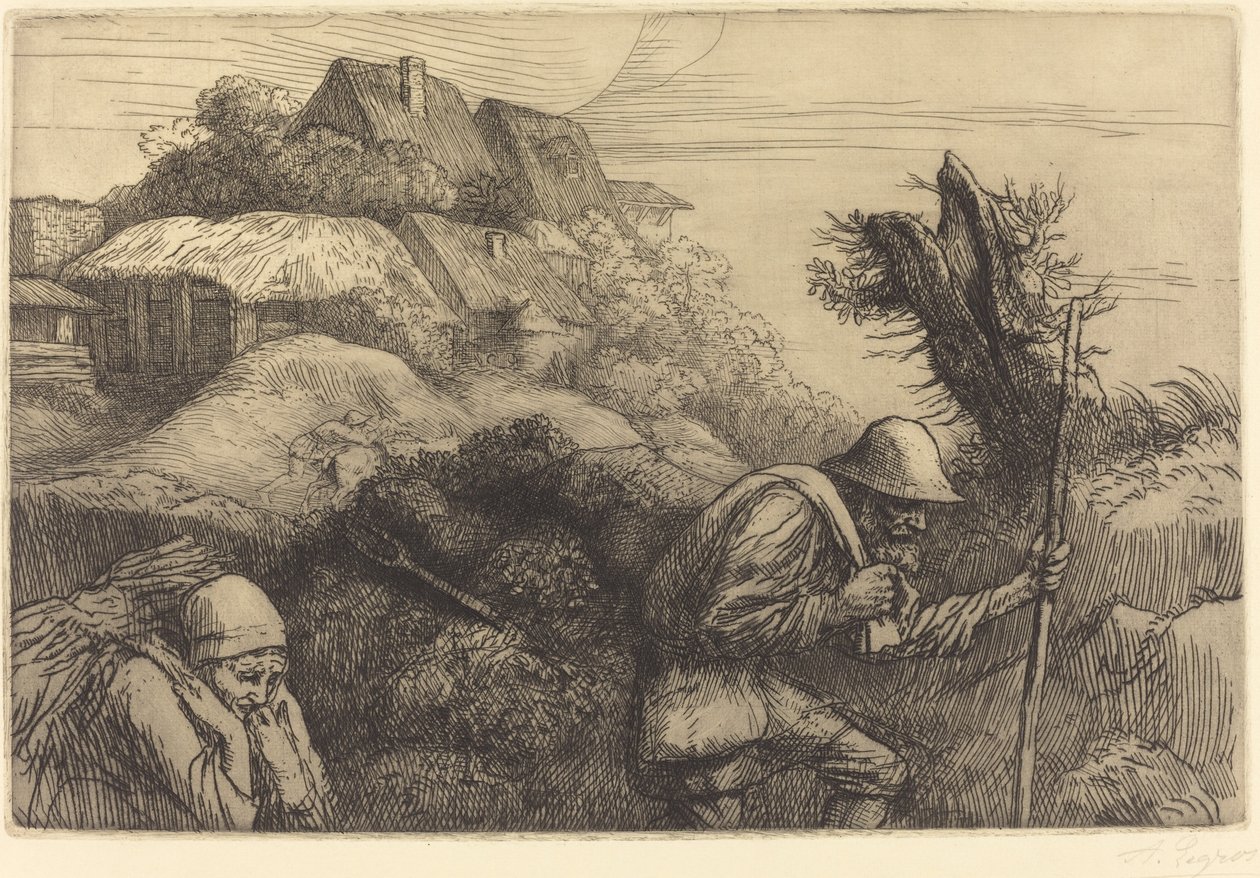 从森林归来 (Le retour du bois) 作者 阿方斯·莱格罗斯（Alphonse Legros）