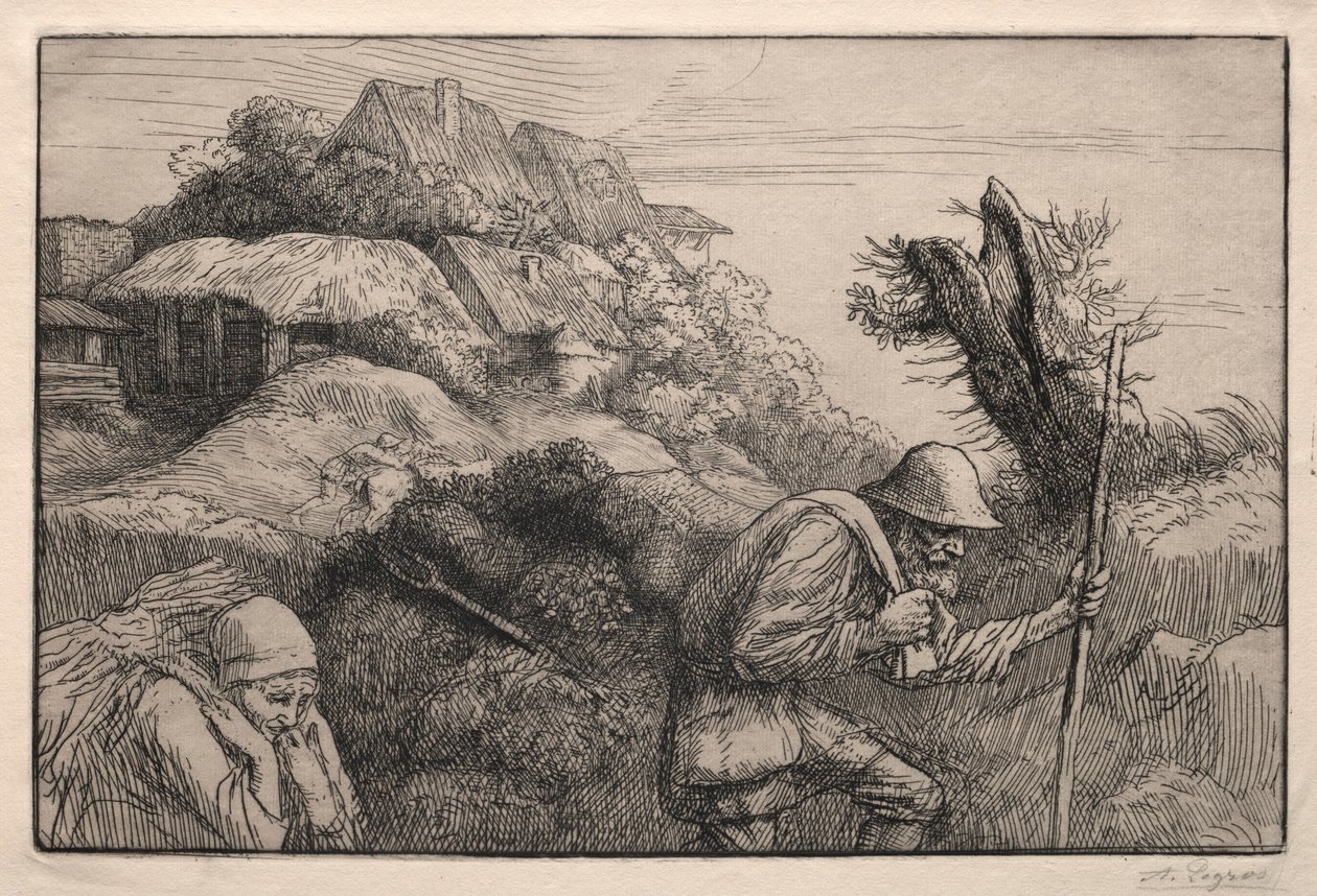 从伍兹Le Retour du Bois返回。 作者 阿方斯·莱格罗斯（Alphonse Legros）