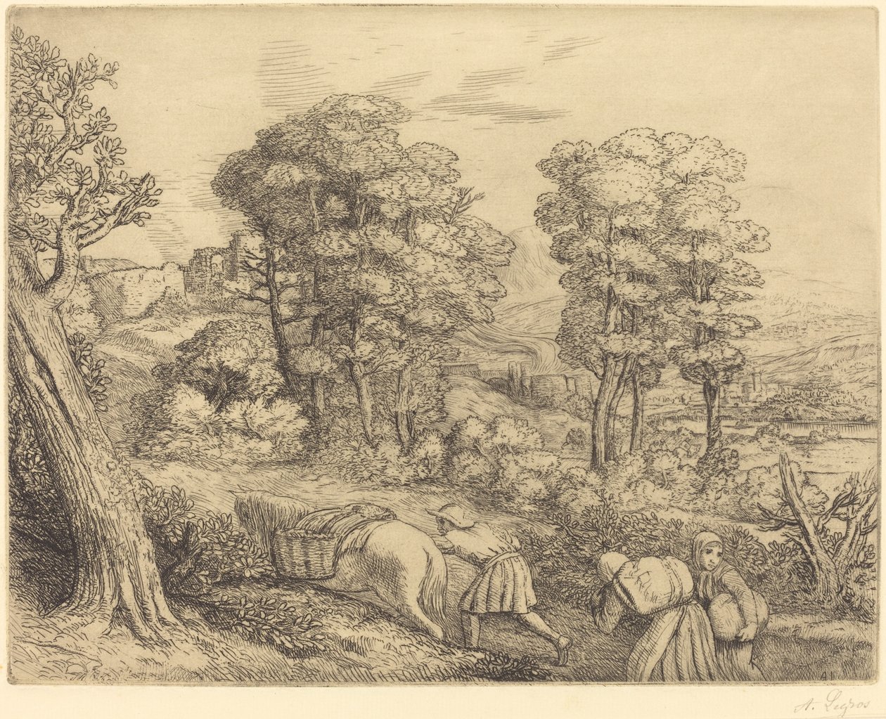回到农场(Le retour a la ferme) 作者 阿方斯·莱格罗斯（Alphonse Legros）
