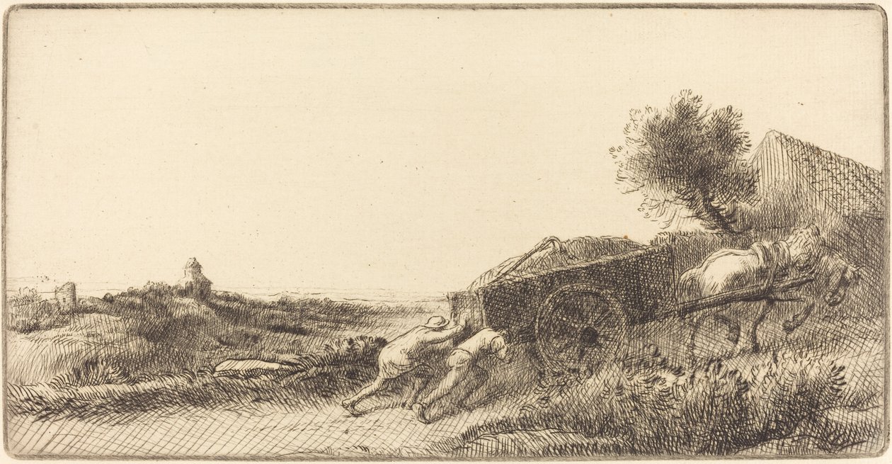 与 "Hay Rentrant le foin "一起返回。 作者 阿方斯·莱格罗斯（Alphonse Legros）