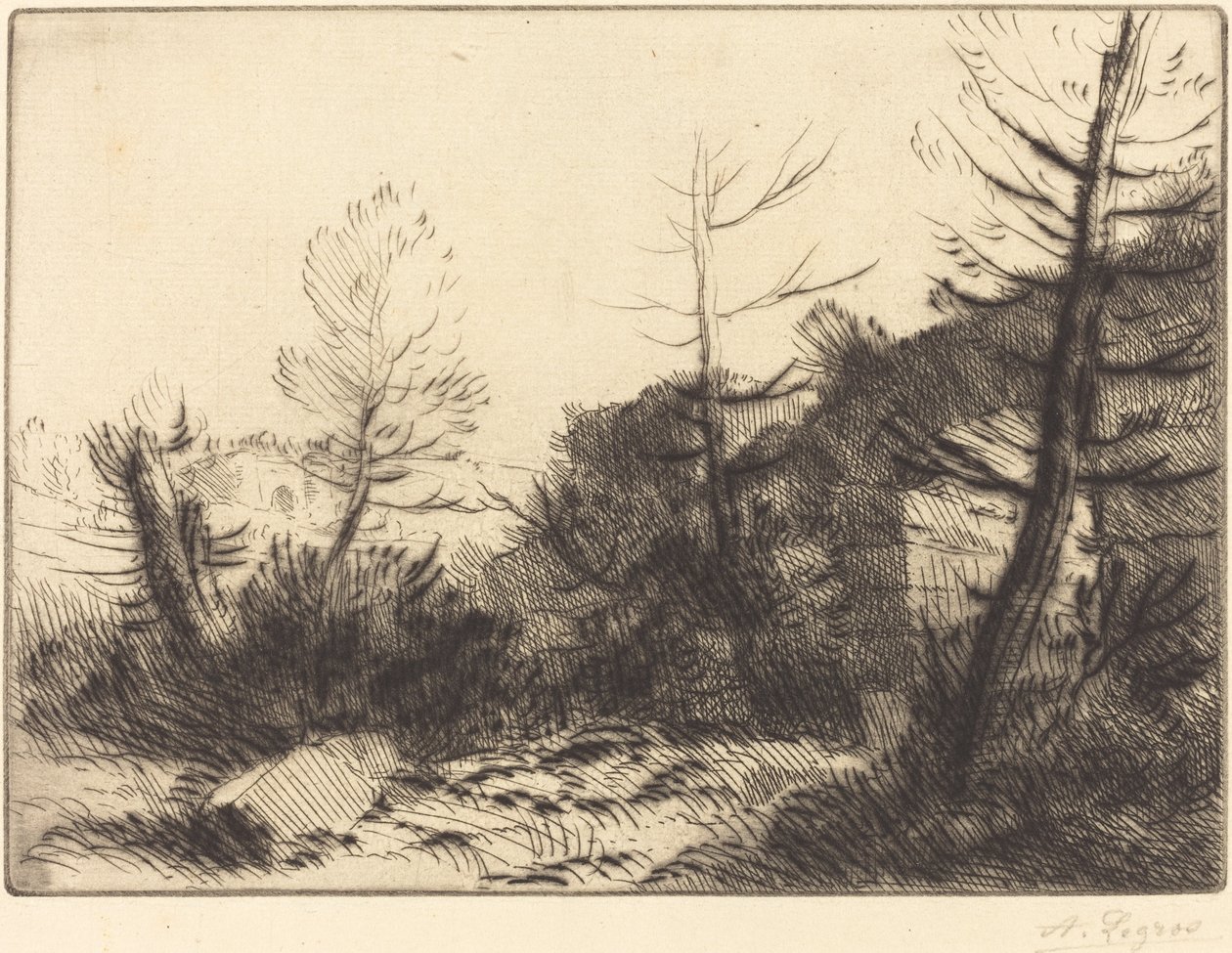 罗马废墟 作者 阿方斯·莱格罗斯（Alphonse Legros）