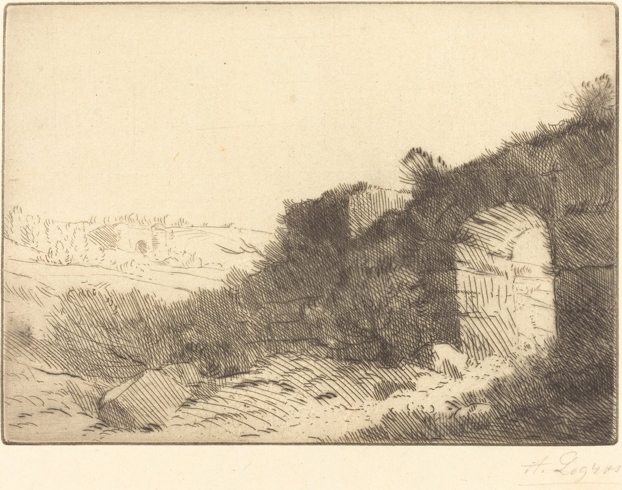 罗马废墟 罗马废墟。 作者 阿方斯·莱格罗斯（Alphonse Legros）