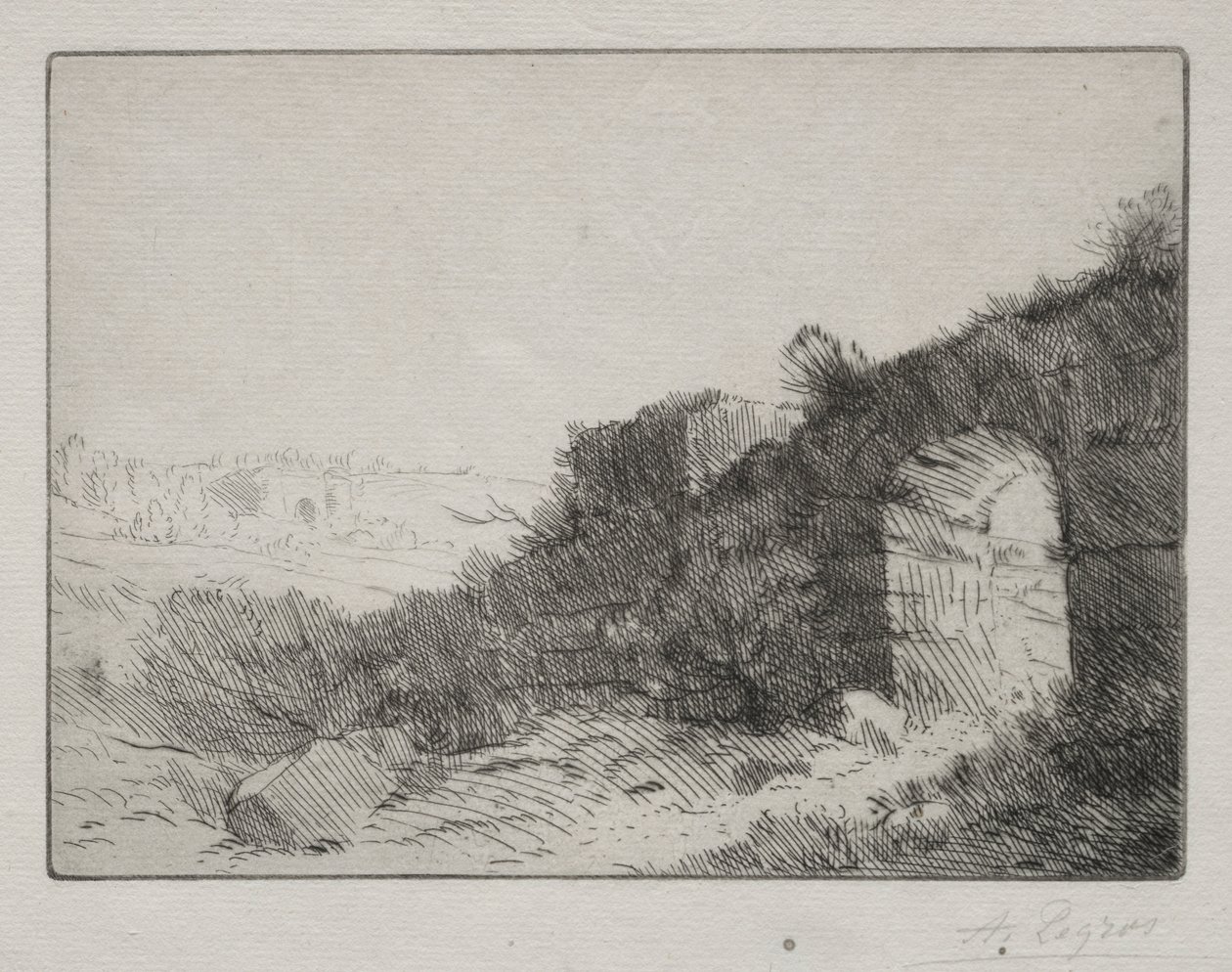 罗马废墟。 作者 阿方斯·莱格罗斯（Alphonse Legros）