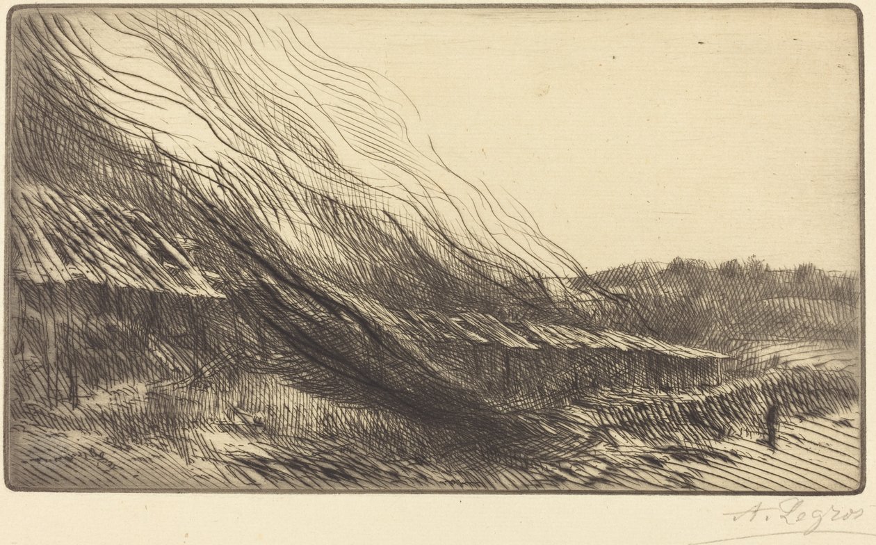 绳索场(Les corderies) 作者 阿方斯·莱格罗斯（Alphonse Legros）