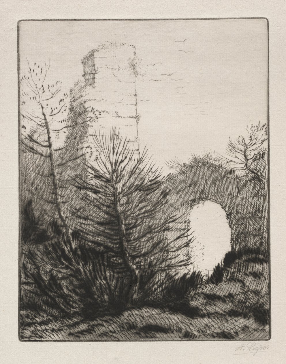 修道院遗址 作者 阿方斯·莱格罗斯（Alphonse Legros）